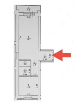 2-к квартира, вторичка, 49м2, 9/10 этаж
