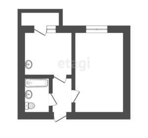 1-к квартира, вторичка, 28м2, 6/9 этаж