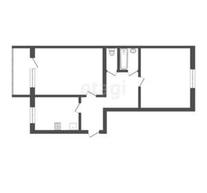 2-к квартира, вторичка, 50м2, 1/5 этаж