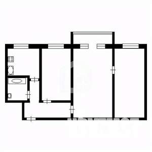 3-к квартира, вторичка, 59м2, 2/5 этаж