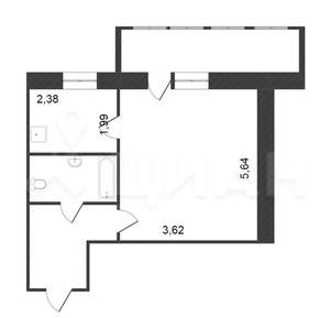1-к квартира, вторичка, 33м2, 4/9 этаж