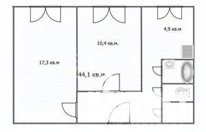 2-к квартира, вторичка, 44м2, 2/2 этаж