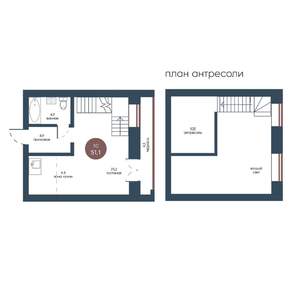 Студия квартира, вторичка, 51м2, 7/7 этаж