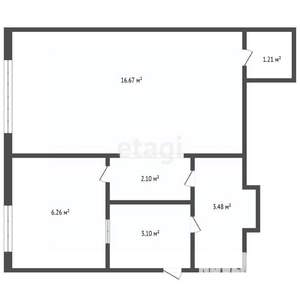 1-к квартира, вторичка, 32м2, 2/5 этаж