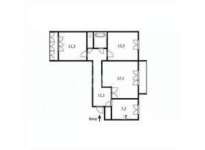 3-к квартира, вторичка, 64м2, 5/9 этаж