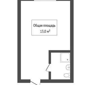 1-к квартира, вторичка, 13м2, 3/5 этаж