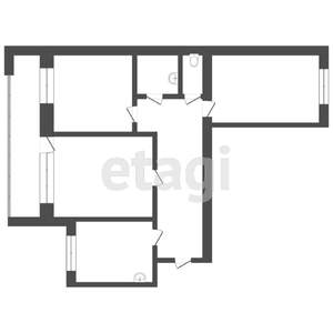 3-к квартира, вторичка, 61м2, 8/9 этаж