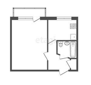 1-к квартира, вторичка, 32м2, 4/5 этаж