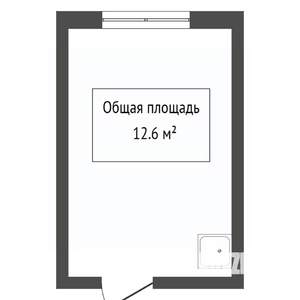 Студия квартира, вторичка, 13м2, 3/5 этаж