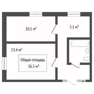 2-к квартира, вторичка, 37м2, 5/9 этаж