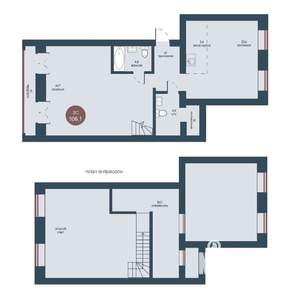2-к квартира, строящийся дом, 106м2, 7/7 этаж