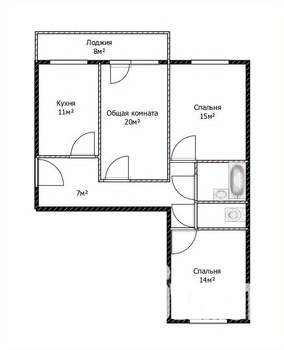 3-к квартира, вторичка, 80м2, 10/17 этаж
