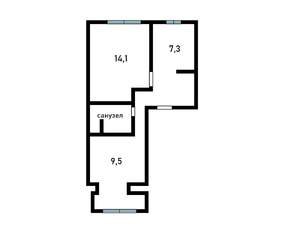 2-к квартира, вторичка, 46м2, 5/5 этаж
