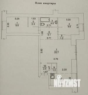 3-к квартира, вторичка, 64м2, 9/9 этаж