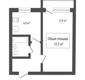 1-к квартира, вторичка, 30м2, 4/9 этаж