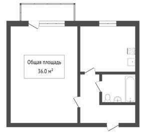1-к квартира, вторичка, 36м2, 5/9 этаж