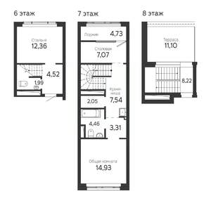 2-к квартира, вторичка, 66м2, 6/22 этаж