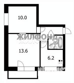 2-к квартира, вторичка, 36м2, 4/5 этаж