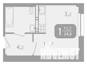 1-к квартира, вторичка, 25м2, 7/17 этаж