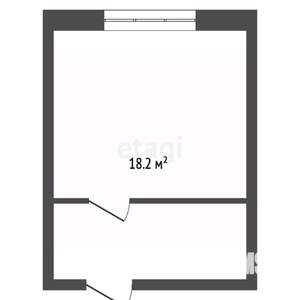 1-к квартира, вторичка, 18м2, 5/5 этаж