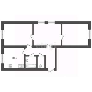 3-к квартира, вторичка, 65м2, 1/2 этаж