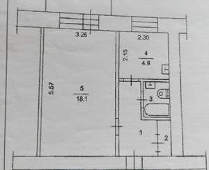 1-к квартира, вторичка, 30м2, 7/9 этаж
