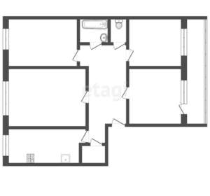 4-к квартира, вторичка, 74м2, 4/9 этаж