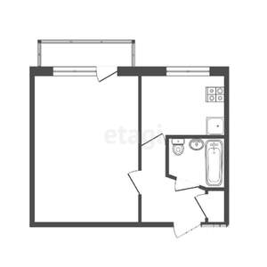 1-к квартира, вторичка, 32м2, 4/5 этаж