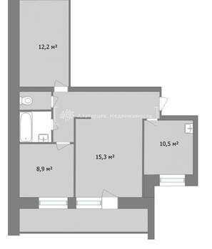 3-к квартира, вторичка, 59м2, 8/9 этаж