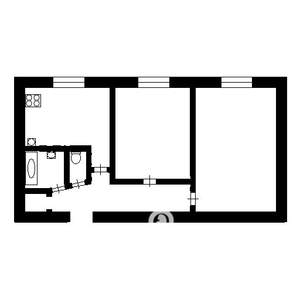 2-к квартира, вторичка, 44м2, 1/5 этаж