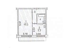 1-к квартира, вторичка, 36м2, 4/10 этаж