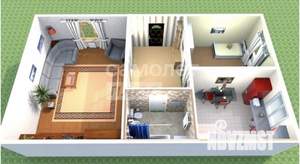 3-к квартира, вторичка, 65м2, 1/8 этаж