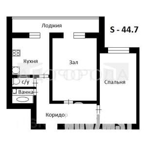 2-к квартира, вторичка, 45м2, 5/9 этаж