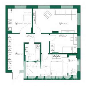 3-к квартира, строящийся дом, 79м2, 2/9 этаж