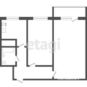 2-к квартира, вторичка, 45м2, 4/5 этаж