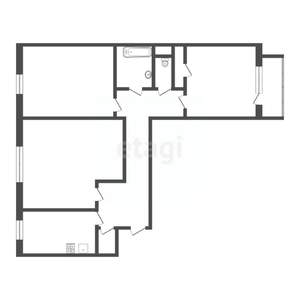 3-к квартира, вторичка, 65м2, 1/9 этаж