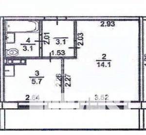 1-к квартира, вторичка, 26м2, 9/12 этаж