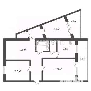 4-к квартира, вторичка, 71м2, 3/5 этаж