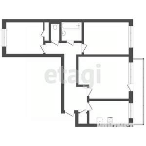 3-к квартира, вторичка, 66м2, 4/9 этаж