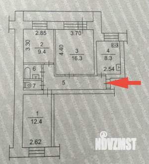 3-к квартира, вторичка, 61м2, 2/9 этаж