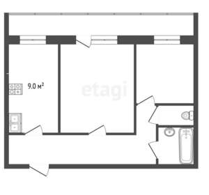 2-к квартира, вторичка, 53м2, 4/10 этаж
