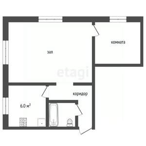 2-к квартира, вторичка, 39м2, 2/2 этаж