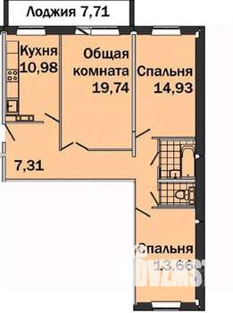 3-к квартира, вторичка, 80м2, 10/17 этаж