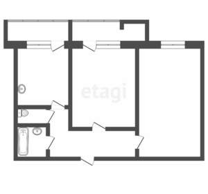 2-к квартира, вторичка, 50м2, 2/10 этаж