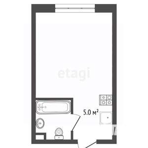 Студия квартира, вторичка, 19м2, 4/5 этаж