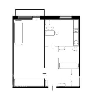 1-к квартира, вторичка, 36м2, 5/9 этаж