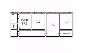 3-к квартира, вторичка, 77м2, 3/3 этаж