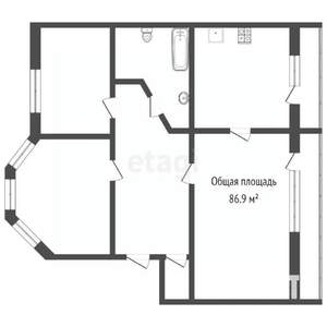 3-к квартира, вторичка, 87м2, 1/5 этаж