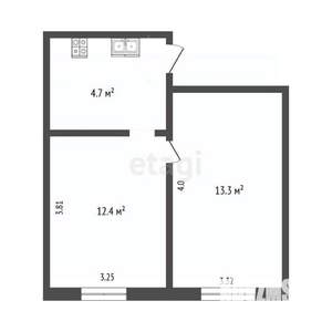 2-к квартира, вторичка, 30м2, 4/5 этаж