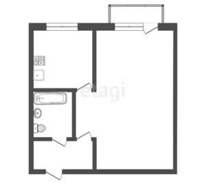1-к квартира, вторичка, 35м2, 4/5 этаж
